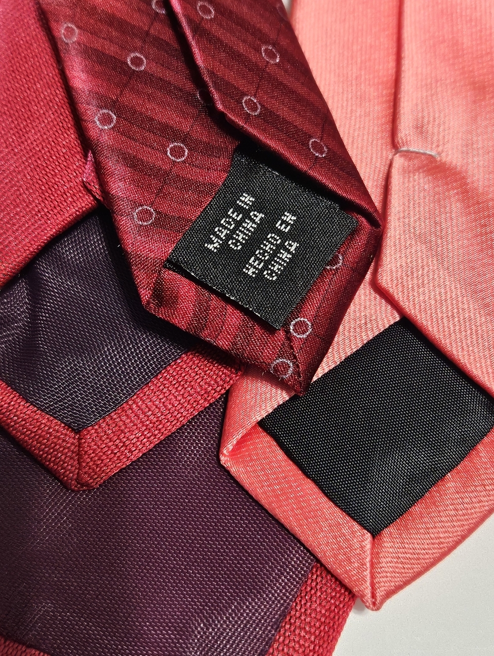 6 Misc. Name Brand Men's Silk Polyester Nylon Red Brown Multi-Colored Neck Ties - Picture 10 of 16
